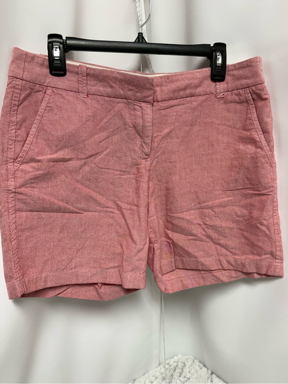 J. Crew City Fit Flat Front Red Cotton Shorts Size 10